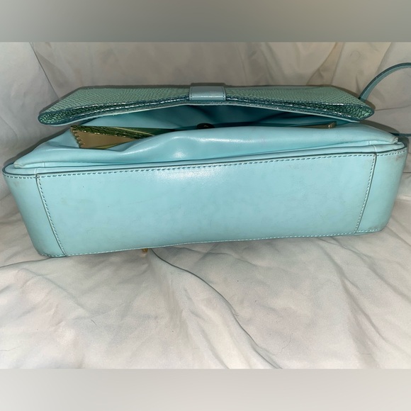 Gianni Bini Lucy Light Blue Shoulder Bag with Bow Detail - Picture 8 of 8